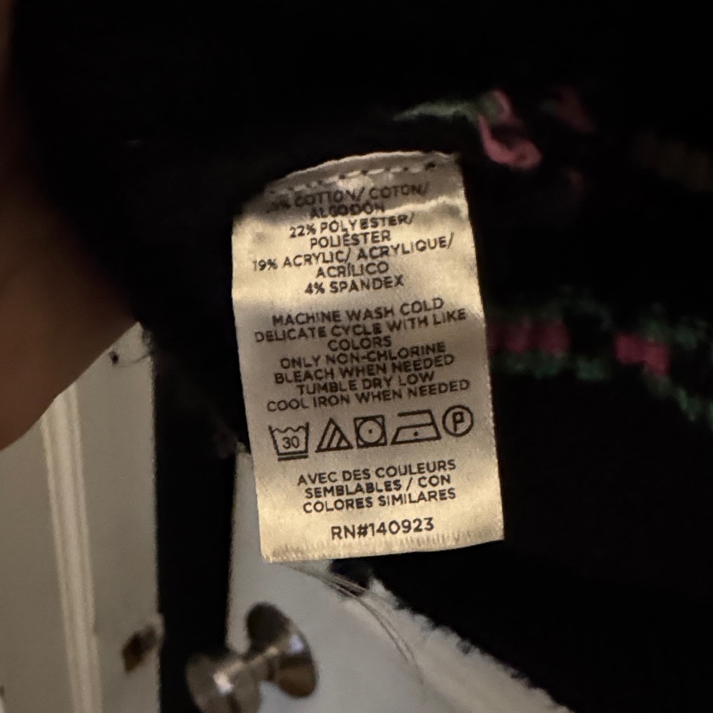 Loft Multicolor Geometric Pattern Sweater - image 4